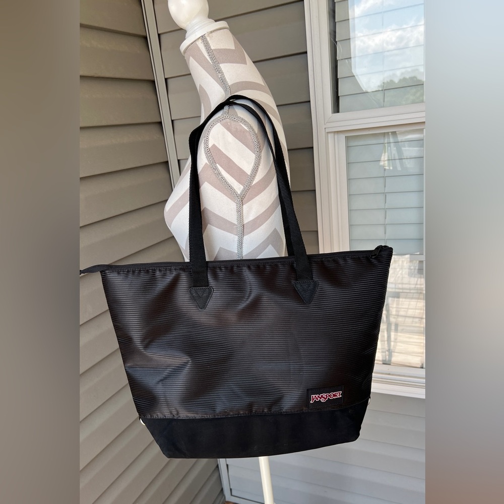 JanSport Women Lovett Tote - Onyx Letterman Black